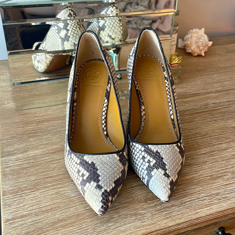 Tory Burch Elana Snake Embossed Pump